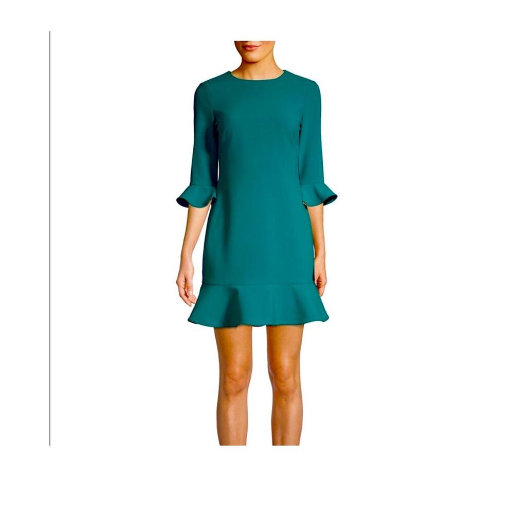 Likely Leah Herbal Green Tulip Hem Dress